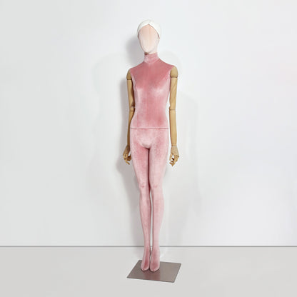 DE-LIANG Full Body Fabric Velvet Flocked Mannequin for Retail Boutique Window Displays