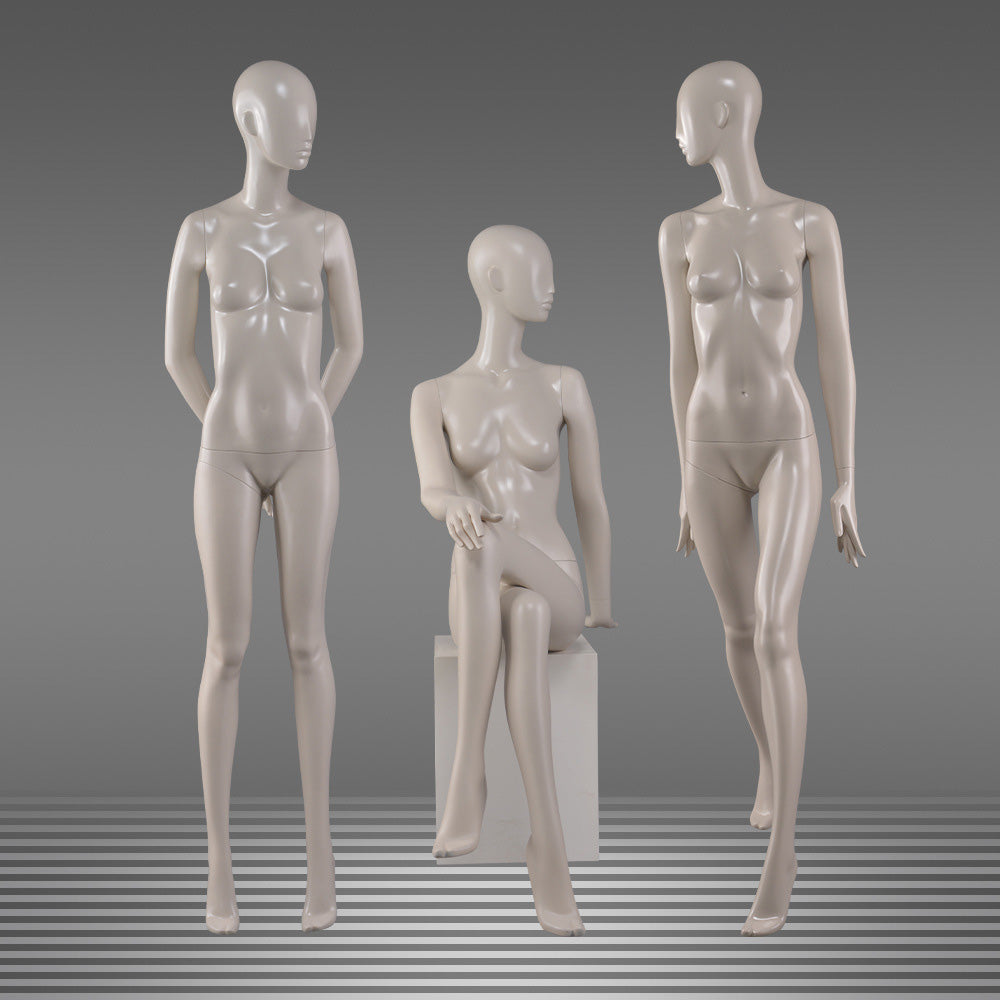 DE-LIANG Female Mannequin Full Body Display,Professional Dress Form for Clothing Store Window Display ,Matte Skin Finish Retail Mannequins