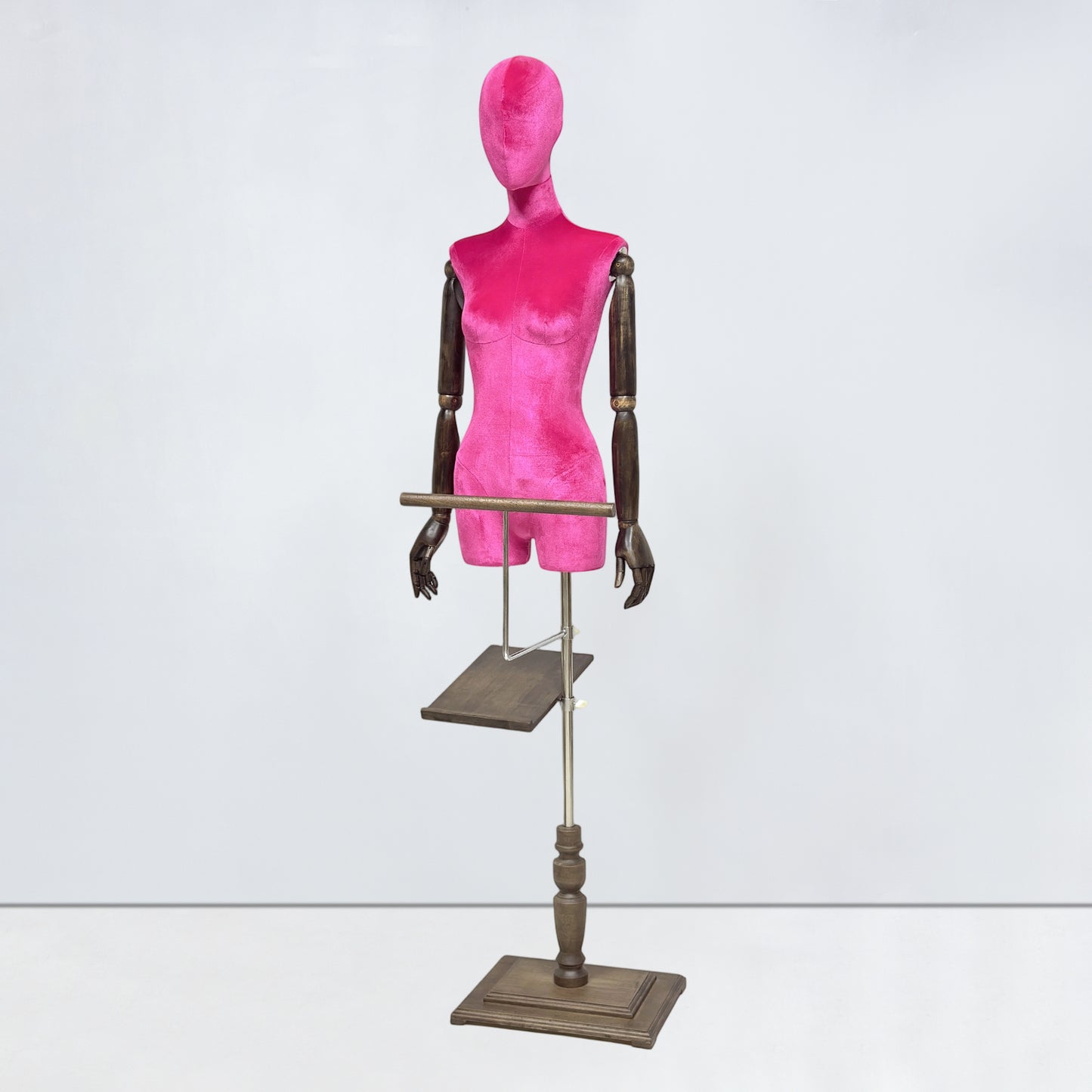 DE-LIANG Velvet Half Body Mannequin for Clothing Boutique & Retail Display | 4 Colors