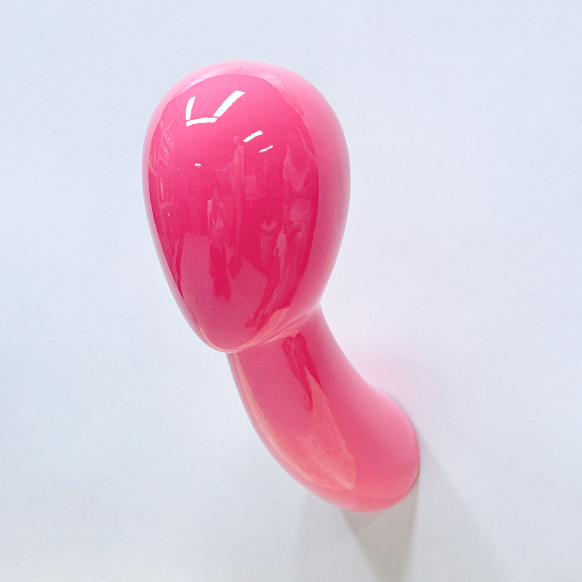 Wall-Mounted Mannequin Head: Pink & Gold Fiberglass Wig Display