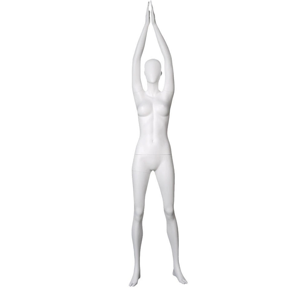 DE-LIANG Female Yoga Mannequin Full Body Fiberglass Display Model,Fitness Sports Pose Mannequin for Gym, Yoga Apparel, Activewear & Window Display