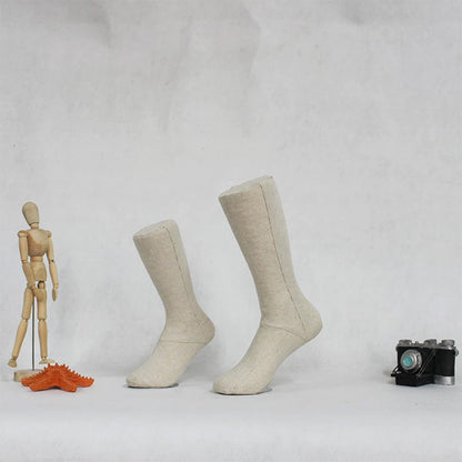 DE-LIANG Linen Mannequin Foot for Sock & Shoe Display – Magnetic, Women/Men/Kids