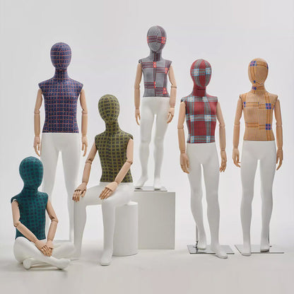 checkered child mannequin full body