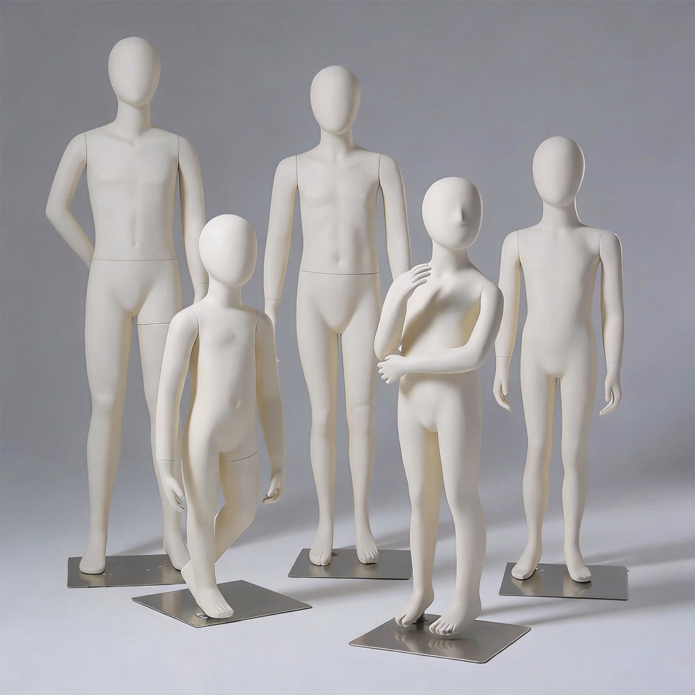 DE-LIANG Kids Full Body Mannequin Ages 4-14 | 6 Sizes Children Clothing Display Form