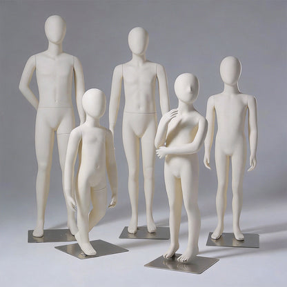 DE-LIANG Kids Full Body Mannequin Ages 4-14 | 6 Sizes Children Clothing Display Form