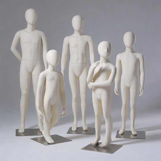 DE-LIANG Kids Full Body Mannequin Ages 4-14 | 6 Sizes Children Clothing Display Form