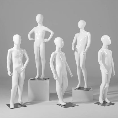 DE-LIANG Child Mannequin Display Forms – Standing & Sitting Poses (Ages 2–15)