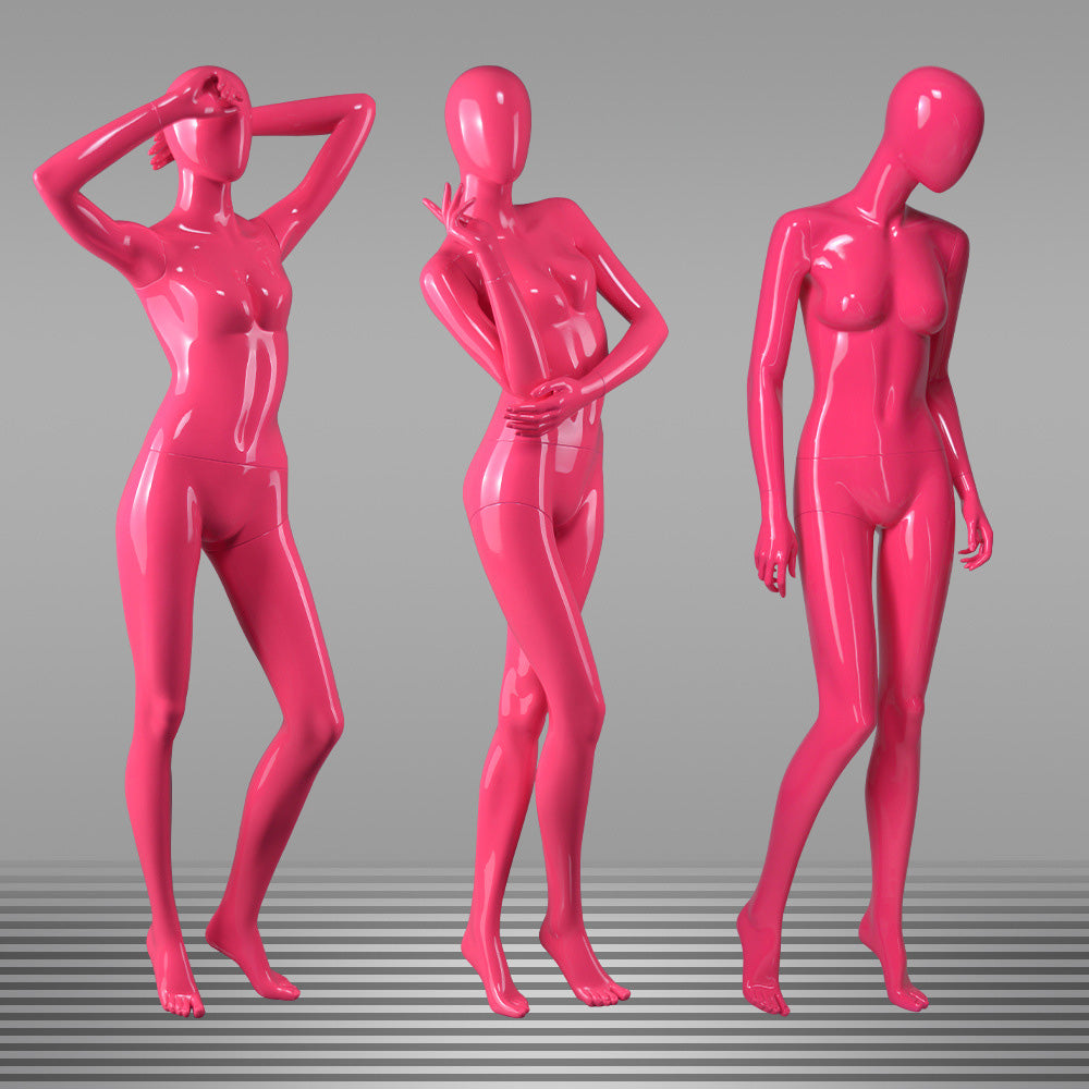 DE-LIANG Colorful Glossy Female Mannequins ,Abstract Full Body Fiberglass Display Models