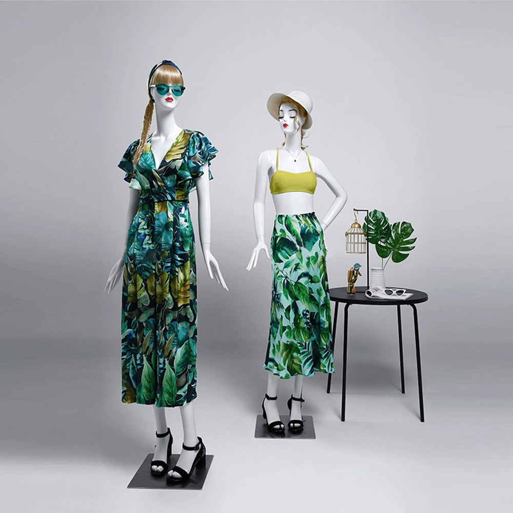Female Full Body Mannequin with Eyelash, Fiberglass White Makeup Woman Model Display Props for Wedding Dress Store,Window Display Dress Form DE-LIANG