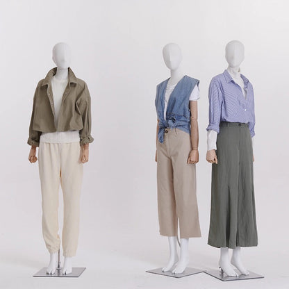 DE-LIANG Mannequin de luxe pour femme grande taille avec bras dorés, mannequin de présentation de torse en daim rose, modèle de présentation de torse de mannequin grande taille
