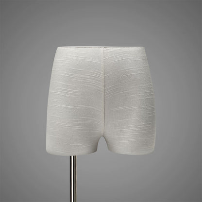 DE-LIANG Female Hip Mannequins – Twill Fabric Dress Form with Mirror Steel Base