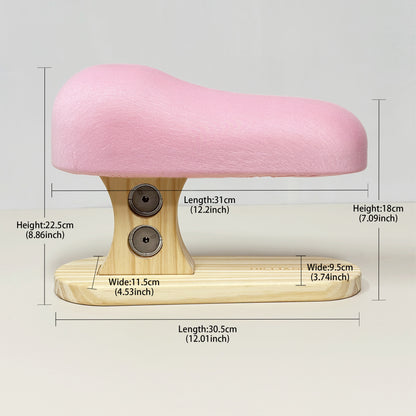 DE-LIANG Bust Corset Ironing Board | Tailor's Ham with Solid Wood Base | Pink
