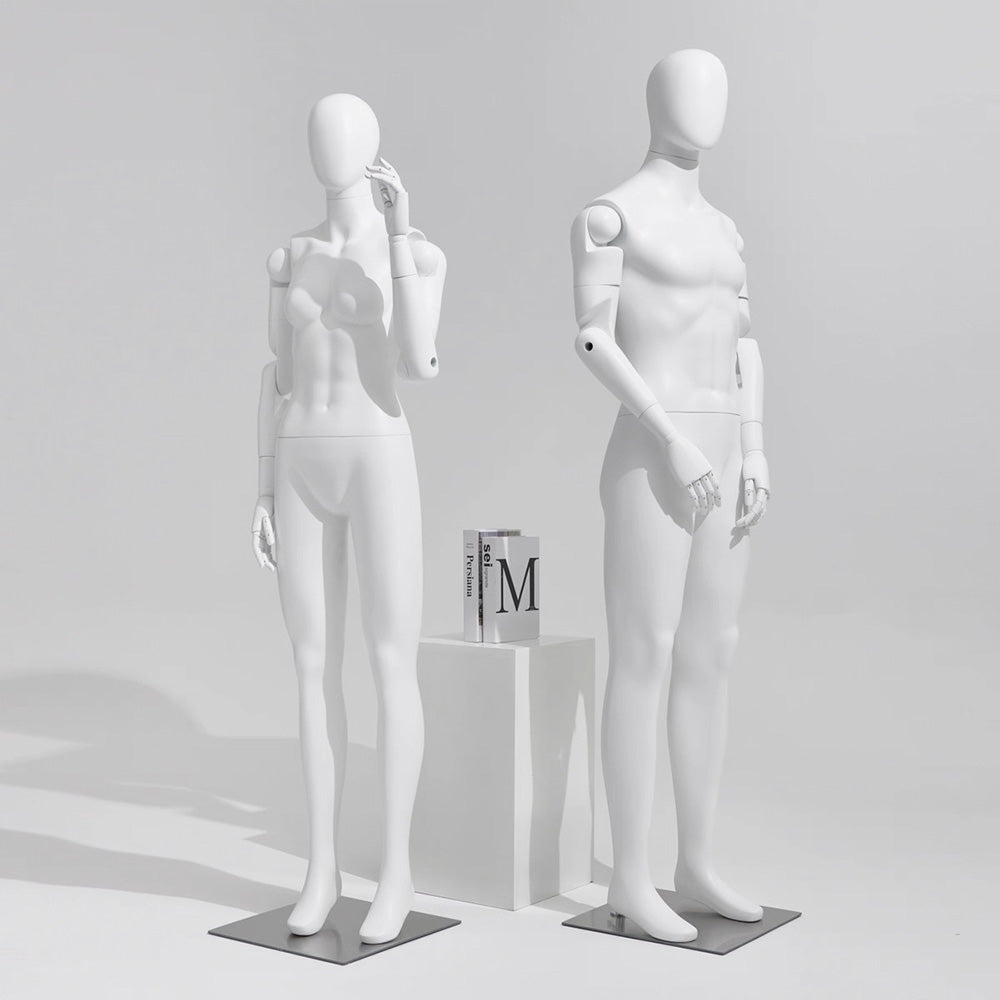 white adjustable full body mannequin for clothing display