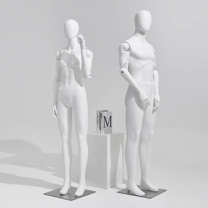 white adjustable full body mannequin for clothing display