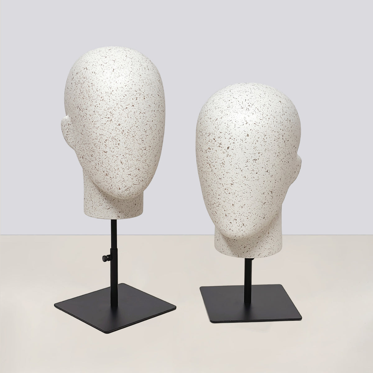 DE-LIANG Marble Head & Hand Display for Wigs, Hats, Sunglasses, Gloves & Jewelry