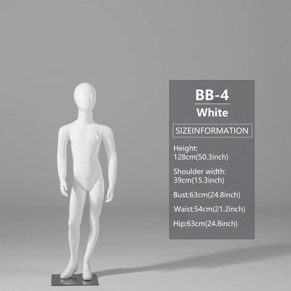 DE-LIANG Child Mannequin Display Forms – Standing & Sitting Poses (Ages 2–15)