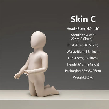 DE-LIANG Baby & Child Mannequin Full Body – Kids Display Dress Form for Clothing Store