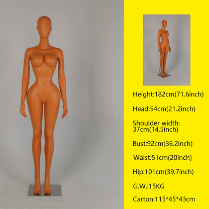 DE-LIANG Female Full Body Mannequin | 6 Skin Tones | Fiberglass Retail Display Form