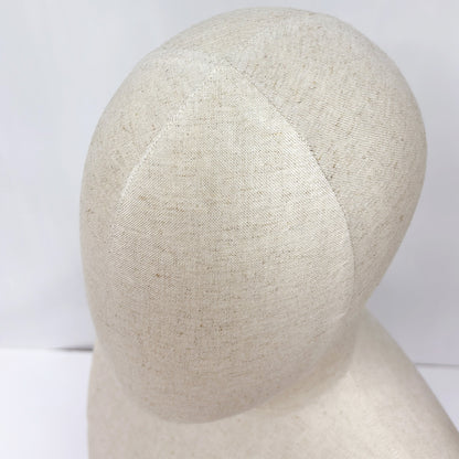 DE-LIANG Male & Female Linen Mannequin Head for Wigs, Hats & Jewelry Display