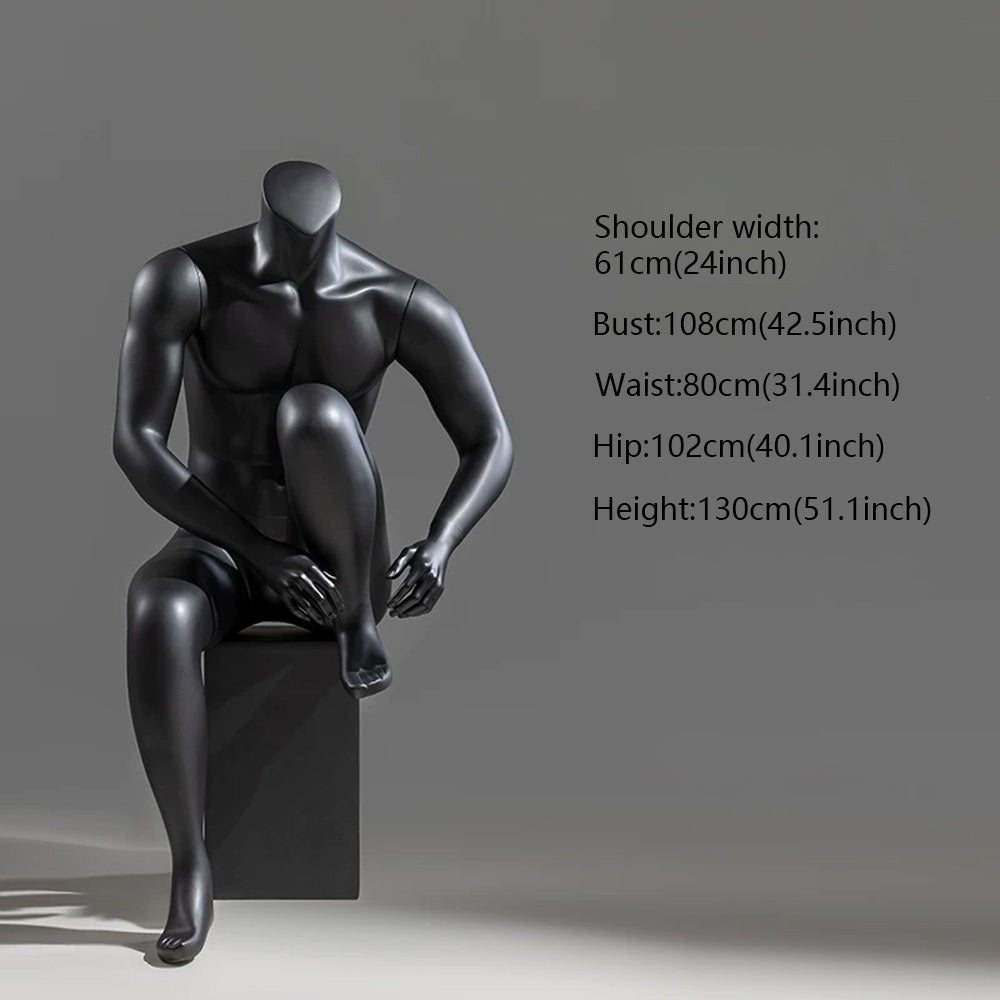 DE-LIANG Athletic Sport Mannequin Dumbbell & Sitting Pose for Gym & Sportswear Store