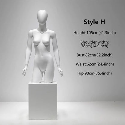 DE-LIANG Female Lingerie Mannequin | Half Body Torso Dress Form for Underwear Display