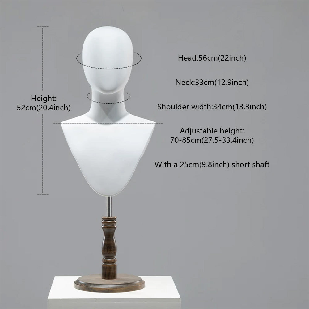 DE-LIANG Cosplay Mannequin Head Stand | Wigs Hats Jewelry | Extra-Long Wig Display