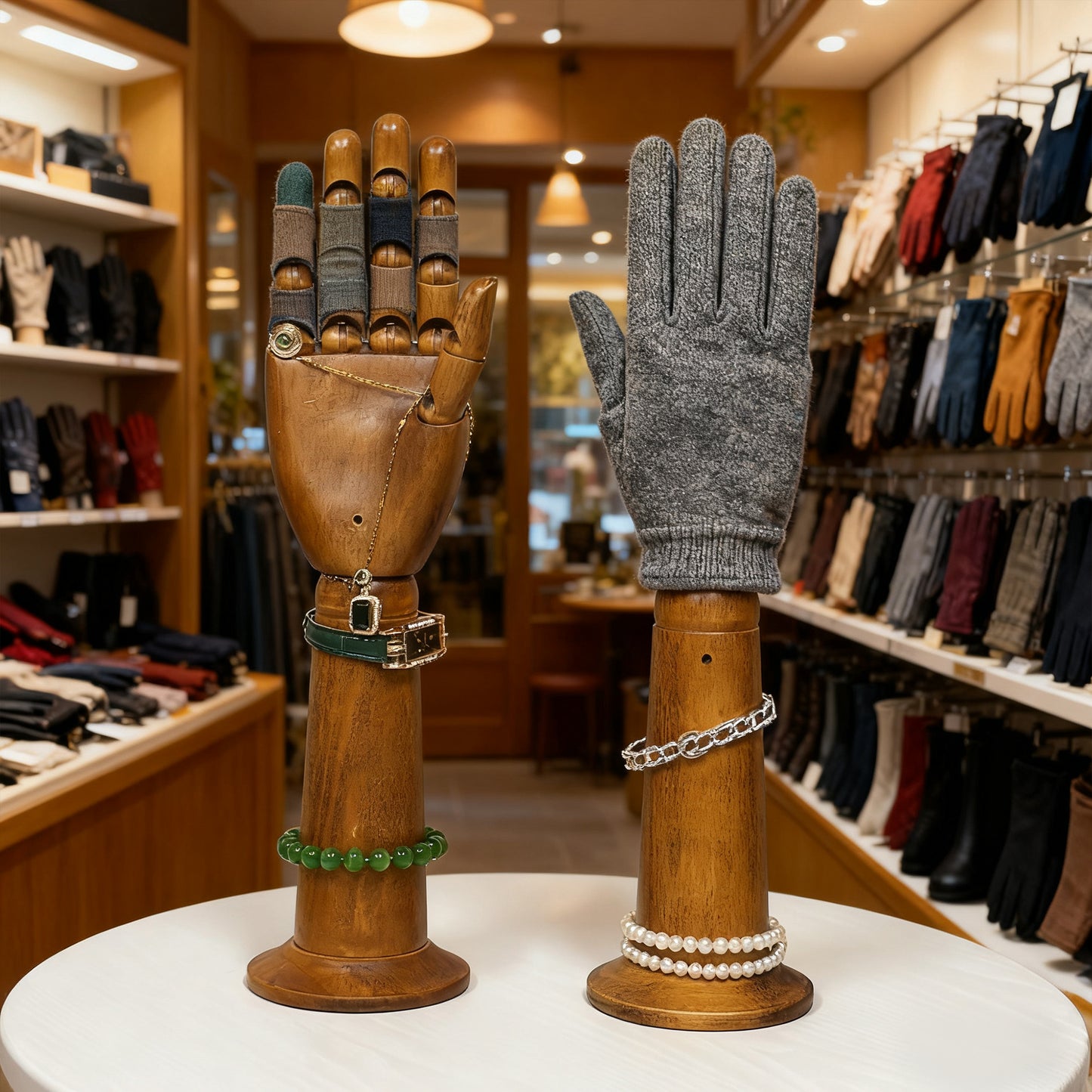 DE-LIANG Wooden Hand Model – Jewelry Display, Glove Mannequin & Sketch Prop