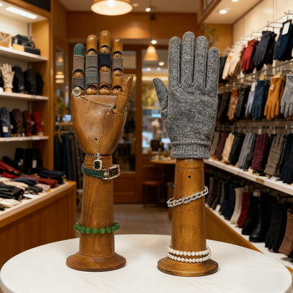 DE-LIANG Wooden Hand Model – Jewelry Display, Glove Mannequin & Sketch Prop