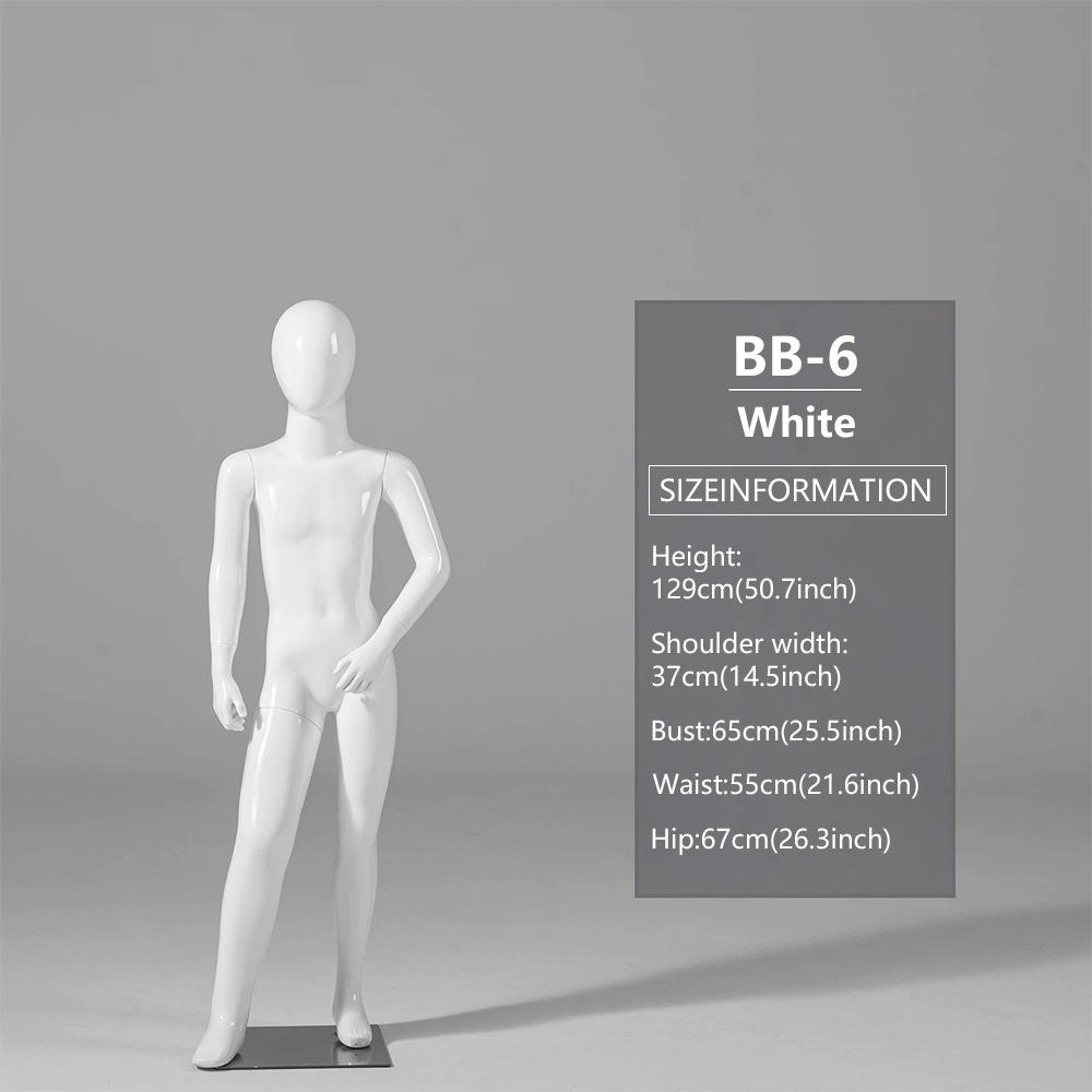 DE-LIANG Child Mannequin Display Forms – Standing & Sitting Poses (Ages 2–15)