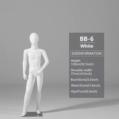 DE-LIANG Child Mannequin Display Forms – Standing & Sitting Poses (Ages 2–15)