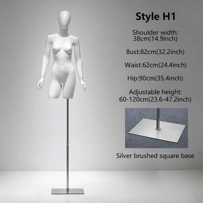 DE-LIANG Female Lingerie Mannequin | Half Body Torso Dress Form for Underwear Display