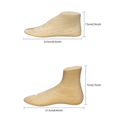 DE-LIANG Solid Wood Tabi Foot Form – Shoe Last & Display Stand for Sandals, Flip Flops