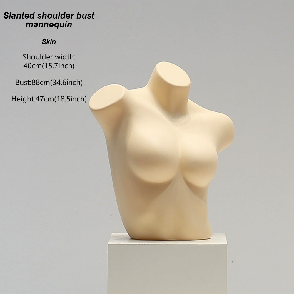 DE-LIANG White Female & Male Lingerie Display Form - Bust Torso Hip Mannequin Bra Panty Underwear Display Prop