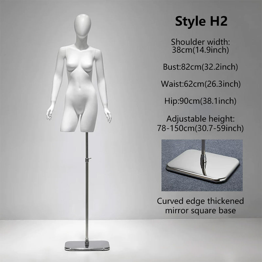 DE-LIANG Female Lingerie Mannequin | Half Body Torso Dress Form for Underwear Display
