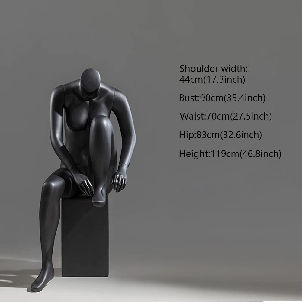 DE-LIANG Athletic Sport Mannequin Dumbbell & Sitting Pose for Gym & Sportswear Store
