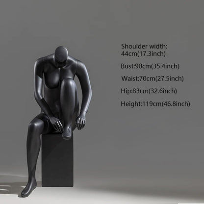 DE-LIANG Athletic Sport Mannequin Dumbbell & Sitting Pose for Gym & Sportswear Store