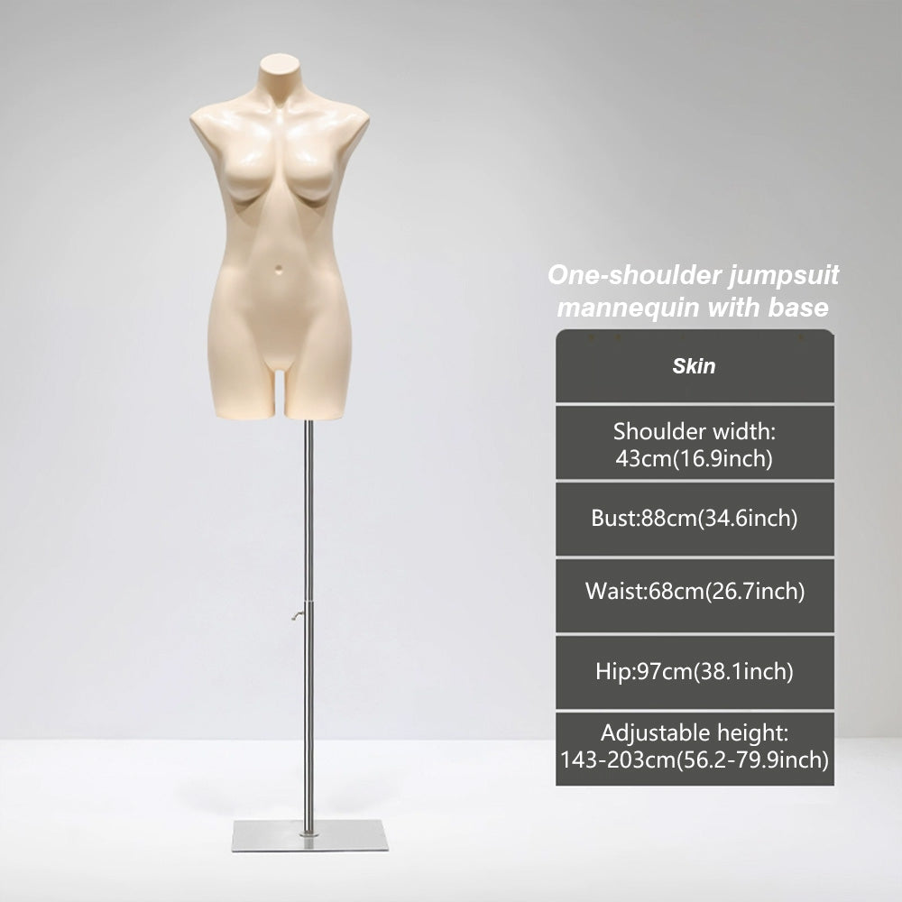 Mannequin de vitrine en velours à demi-corps féminin DE-LIANG, buste féminin avec bras en bois, mannequin de vitrine DL0040