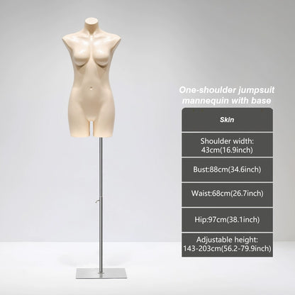 Mannequin de vitrine en velours à demi-corps féminin DE-LIANG, buste féminin avec bras en bois, mannequin de vitrine DL0040