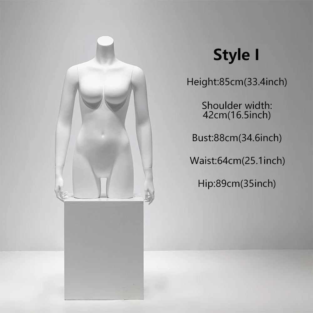 DE-LIANG Female Lingerie Mannequin | Half Body Torso Dress Form for Underwear Display