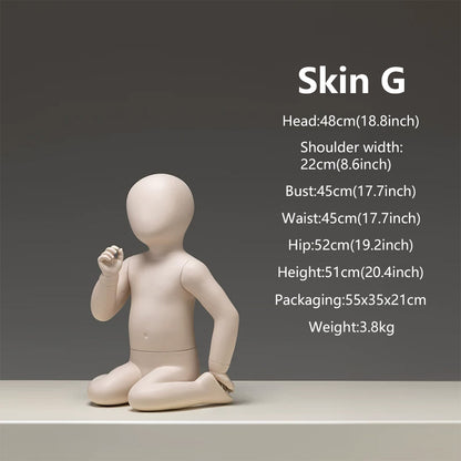 DE-LIANG Baby & Child Mannequin Full Body – Kids Display Dress Form for Clothing Store