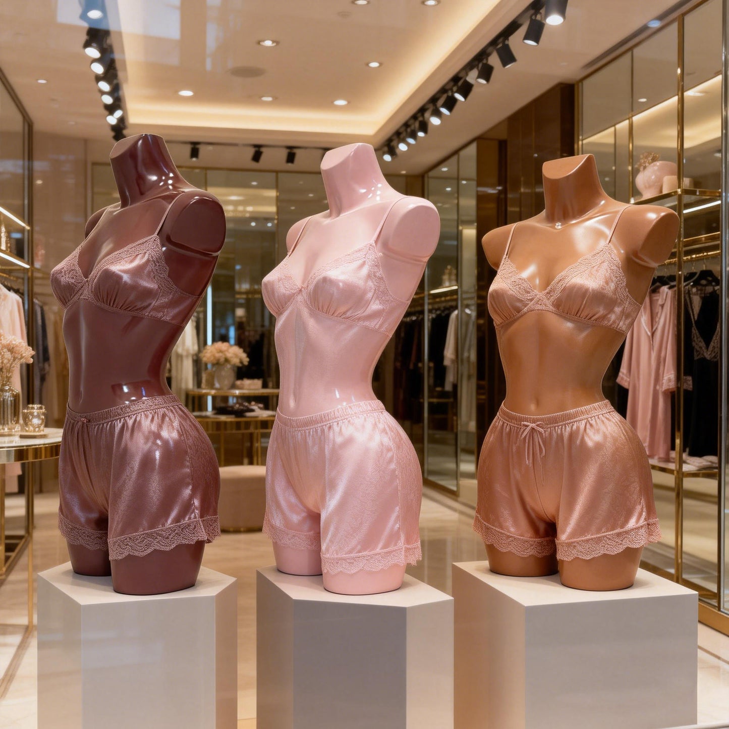 DE-LIANG Female Half-Body Mannequin | Glossy Fiberglass Lingerie Display Torso for Boutique