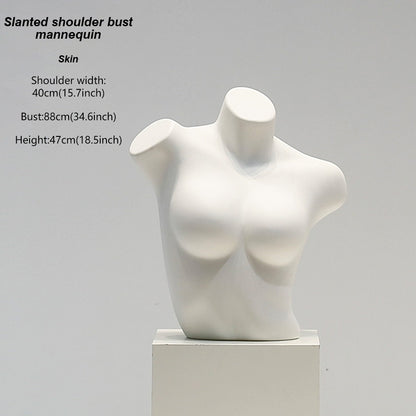 DE-LIANG White Female & Male Lingerie Display Form - Bust Torso Hip Mannequin Bra Panty Underwear Display Prop