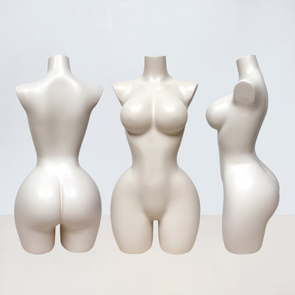 DE-LIANG Big Bust Slim Waist Curvy Half Body Mannequin for Lingerie Swimwear Display