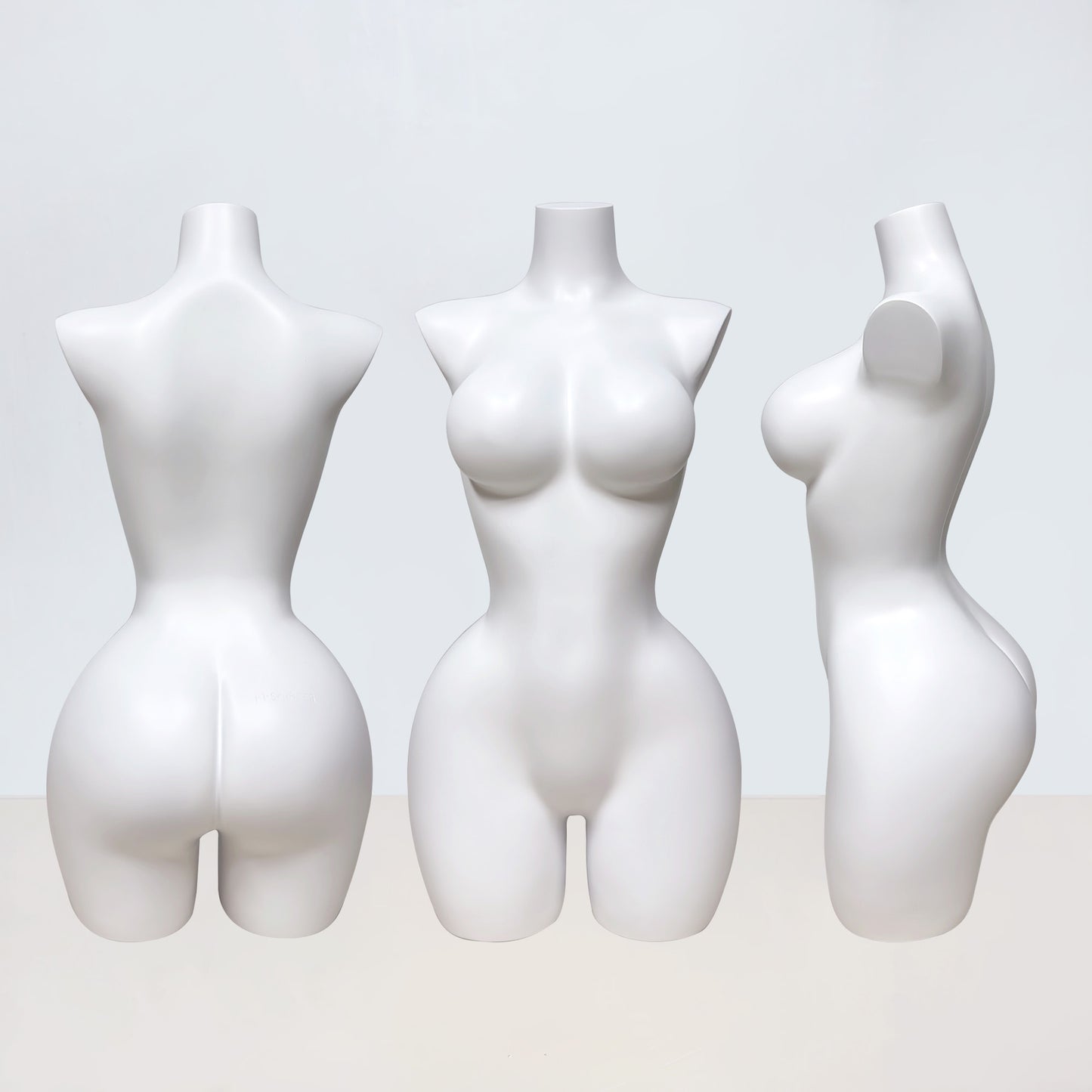 DE-LIANG Big Bust Slim Waist Curvy Half Body Mannequin for Lingerie Swimwear Display