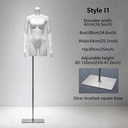 DE-LIANG Female Lingerie Mannequin | Half Body Torso Dress Form for Underwear Display