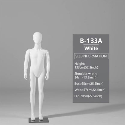 DE-LIANG Child Mannequin Display Forms – Standing & Sitting Poses (Ages 2–15)