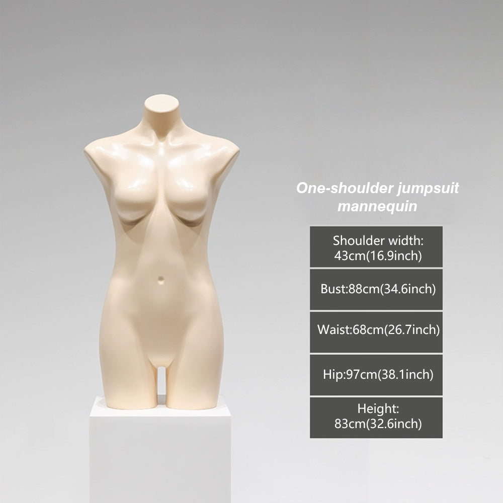 Mannequin de vitrine en velours à demi-corps féminin DE-LIANG, buste féminin avec bras en bois, mannequin de vitrine DL0040