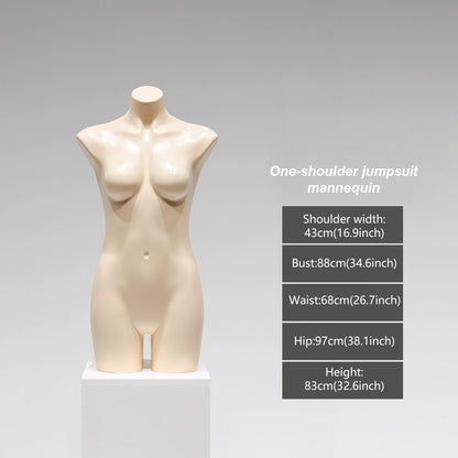 Mannequin de vitrine en velours à demi-corps féminin DE-LIANG, buste féminin avec bras en bois, mannequin de vitrine DL0040