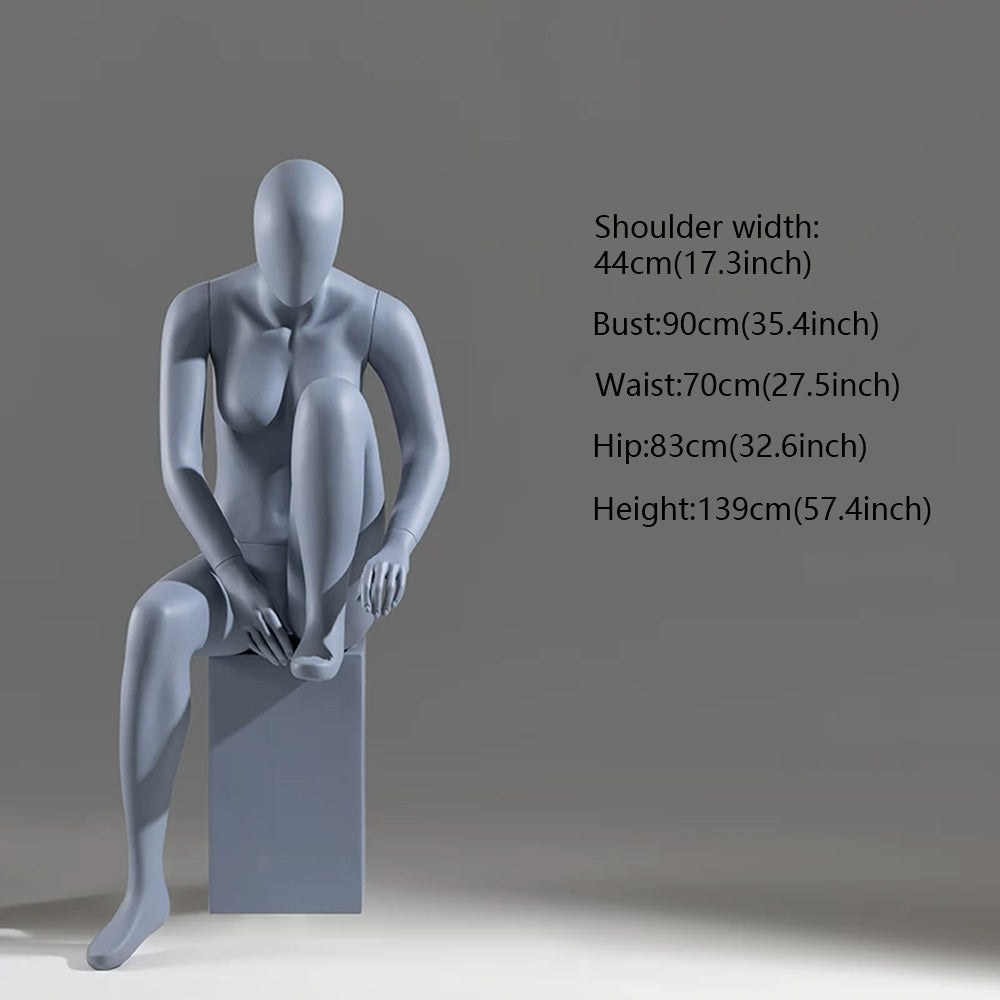 DE-LIANG Athletic Sport Mannequin Dumbbell & Sitting Pose for Gym & Sportswear Store