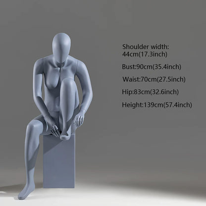 DE-LIANG Athletic Sport Mannequin Dumbbell & Sitting Pose for Gym & Sportswear Store